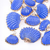 Spray Paint & Electroplate Sea Shell Pendants SSHEL-S262-08B-1