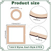 2Pcs Wooden Thread Winding Plate DIY-WH0888-026-2