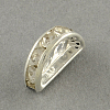 2-Hole Iron Grade A Rhinestone Bridge Spacers RB-R031-36-1