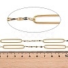 304 Stainless Steel Enamel Dapped Chain Oval Link Chains CHS-K021-15G-07-3