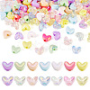 112Pcs 14 Styles UV Plating Transparent and Opaque Acrylic Beads MACR-TA0002-32-1