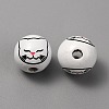 Printed Cat Wood European Beads WOOD-TAC0011-35D-1