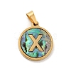 PVD Vacuum Plating 304 Stainless Steel with Paua Shell Pendants STAS-G268-02X-G-2