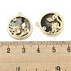 Brass Micro Pave Clear Cubic Zirconia Pendants KK-L211-011G-03-3
