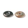 Donut/Pi Disc Natural Gemstone Pendants G-L234-30mm-12-3