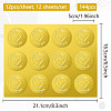 12 Sheets Self Adhesive Gold Foil Embossed Stickers DIY-WH0451-031-2