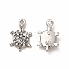 316 Surgical Stainless Steel with Crystal Rhinestone Charms STAS-G305-06P-1