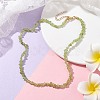 Natural Peridot Chip Beaded Necklace NJEW-JN04616-16-2