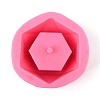3D Hexagon Flower Pot Food Grade Silicone Mold DIY-K024-04-3