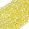 Baking Paint Crackle Glass Beads Strands X-CCG-S001-8mm-04-2