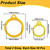 60Pcs 2 Style Silicone Pendant SIL-GF0001-43A-2