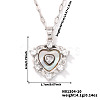 Brass Clear Cubic Zirconia Heart-shaped Pendant Necklaces PR0180-7-1