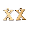 304 Stainless Steel Alphabet Charms STAS-H122-X-AB-1