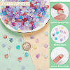 10Colors Two Tone Acrylic Bead Caps MACR-PH0001-71-4
