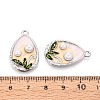 Rack Plating Alloy Enamel Pendants ENAM-N065-13P-3