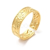 Ion Plating(IP) 304 Stainless Steel Cuff Wide Band Finger Rings RJEW-L107-009G-1