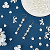 300Pcs 5 Style ABS Plastic Imitation Pearl Beads OACR-DC0001-07-3