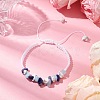 Adjustable Natural Gemstone Braided Bracelets for Women BJEW-JB10995-02-2