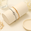 2 Bags 2 Colors Brass Snake Chain Bracelets for Women BJEW-GO0001-09-4