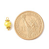 Electroplate Glass Beads Pendant PALLOY-JF01344-04-3