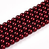 Baking Paint Pearlized Glass Pearl Bead Strands HY-N002-4mm-A13-2