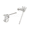 SHEGRACE Brass Micro Pave Cubic Zirconia Stud Earrings XGRQ4N495-709P-2