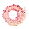 Gradient Color Baking Paint Glass Bead Strands DGLA-A039-T4mm-A02-2