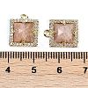 Natural Sunstone Faceted Square Charms G-I375-06G-06-3