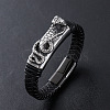 Punk Braided PU Leather Cord Bracelets ZB4268-2-1