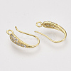 Brass Micro Pave Cubic Zirconia Earring Hooks LS-ZIRC-Q022-035G-NF-1