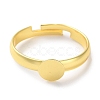 Rack Plating Adjustable Brass Ring Findings KK-F090-08G-01-2