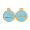 Alloy Enamel Pendants ENAM-S124-01B-16K-2