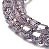 Electroplate Glass Beads Strands EGLA-D030-19N-3
