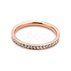 304 Stainless Steel Rhinestone Rings Set STAS-D178-02B-3