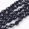 Faceted Glass Beads Strands X-GLAA-R024-11x8mm-13-1