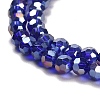 Electroplate Glass Beads Strands EGLA-R016-4m-1-3