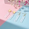 Chunky Acrylic Curb Chain Long Drop Earrings EJEW-JE04772-03-2