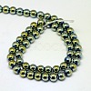 Electroplate Non-magnetic Synthetic Hematite Beads Strands G-J169A-4mm-06-2