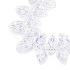 Electroplate Transparent Glass Beads Strands EGLA-N056-03A-01-3