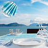 2Pcs 2 Style Gradient Summer Ocean Beach Burlap Table Runner AJEW-DR0001-17-5
