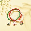 3Pcs 3 Style Glass Seed Stretch Bracelets Set BJEW-JB08200-2