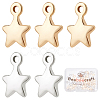 60Pcs 2 Colors Brass Charms KK-BBC0002-52-1