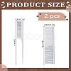 2Pcs 2 Styles Stainless Steel Comb AJEW-LP0004-19-2
