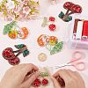 6Pcs 3 Styles Cherry Acrylic Iron on/Sew On Patches PATC-GF0001-50-3