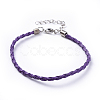 Trendy Braided Imitation Leather Bracelet Making BJEW-S076-M-2