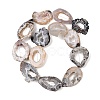 Natural Druzy Agate Slice Beads Strands G-K381-A02-2
