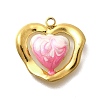304 Stainless Steel Enamel Pendants LS-STAS-Q347-15G-03-1
