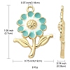 8Pcs Alloy Enamel Pendants ENAM-YW0002-31C-4