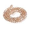 Transparent Electroplate Glass Beads Strands GLAA-F029-4mm-A12-2