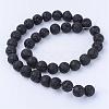 Natural Lava Rock Beads Strands G-Q462-6mm-24-2